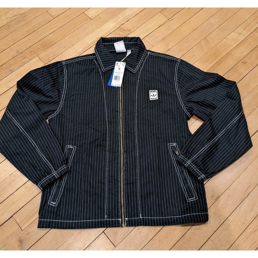 adidas Originals Wabash Nylon Coach Jacket Black Full-Zip Men's Small NWT